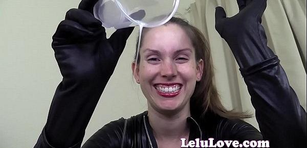  Catsuit femdom makes YOU eat your own cum CEI - Lelu Love